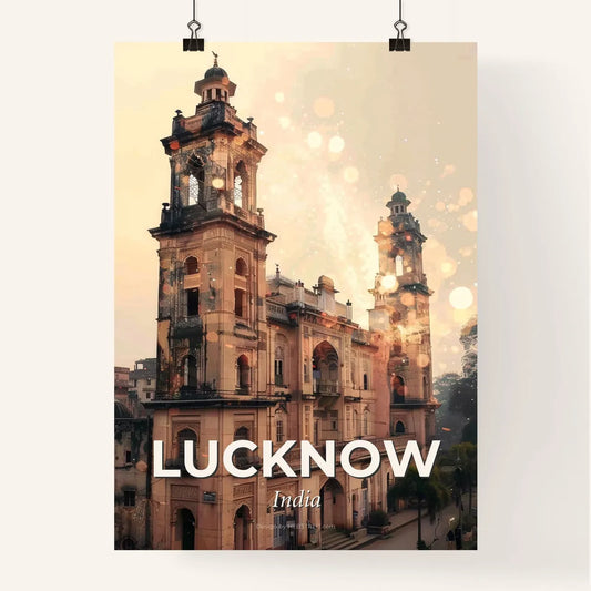 Lucknow Skyline Art Composite Brights Poster