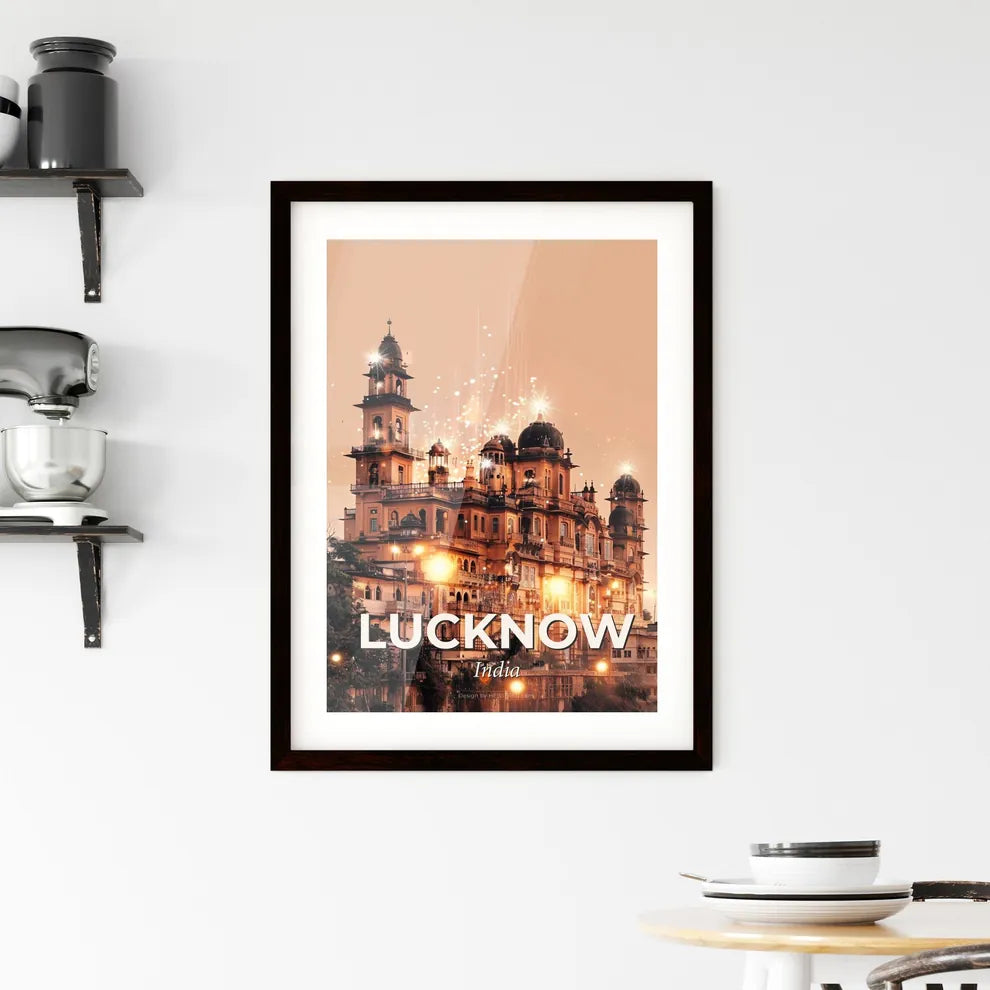 Lucknow, India: Local Reflections in Beige Framed Print