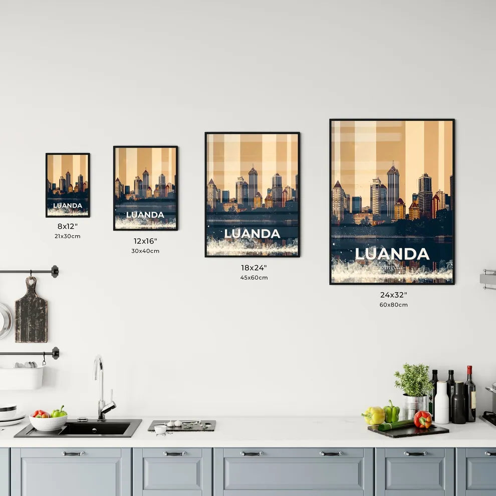Luanda Skyline Double Exposure Poster Art Office Art
