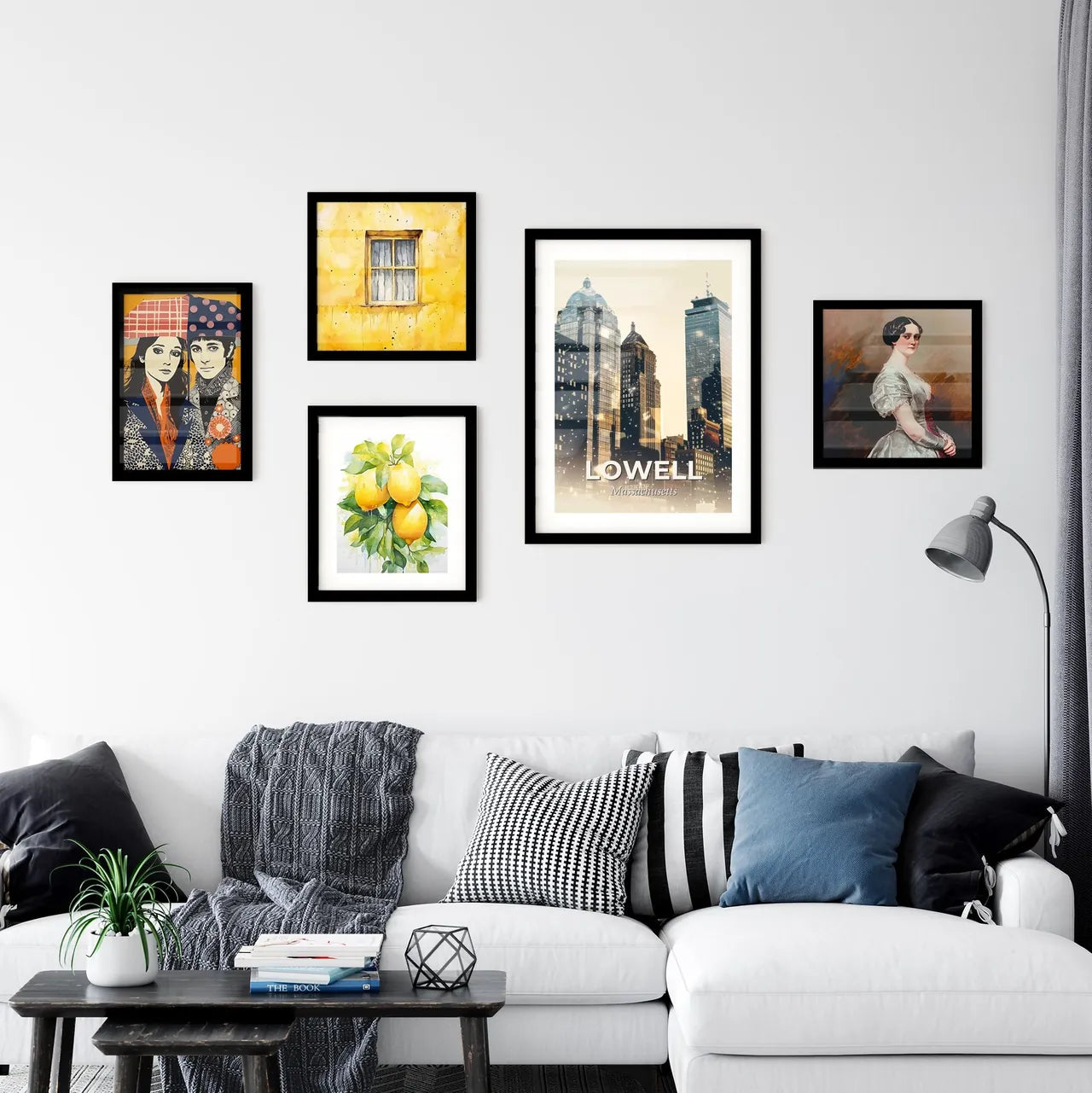 Lowell: City Skyline Architecture Poster Art Wall Art