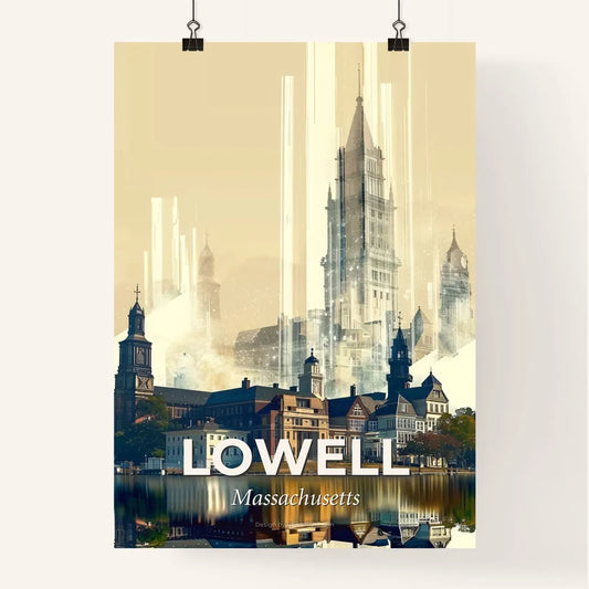 Lowell Cityline Artwork Poster: Skyline Magic Poster