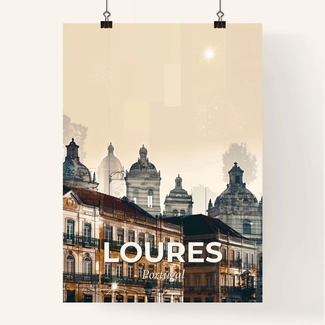 Loures Skyline Sparkles Local Hues Art Poster Poster