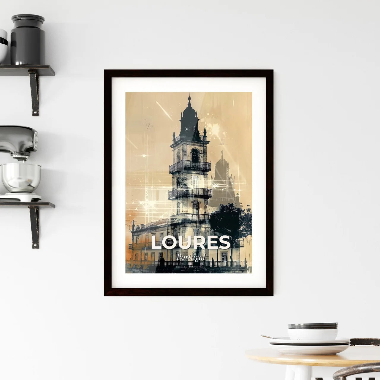 Loures: Unique Skyline and Local Flair Poster Framed Print