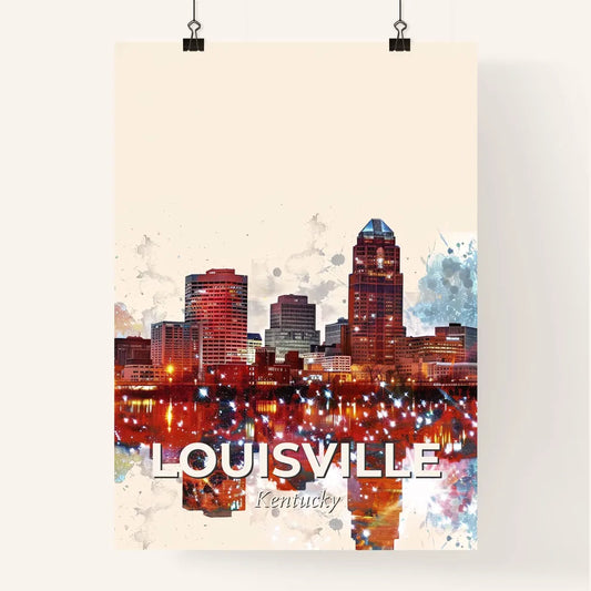 Louisville Skyline Double Exposure Art Poster Poster
