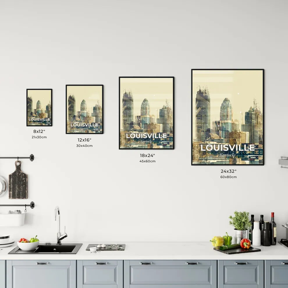 Louisville Kentucky City Skyline Fairytale Poster Office Art