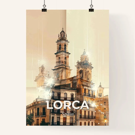 Lorca City Skyline Silhouette Poster Art Poster