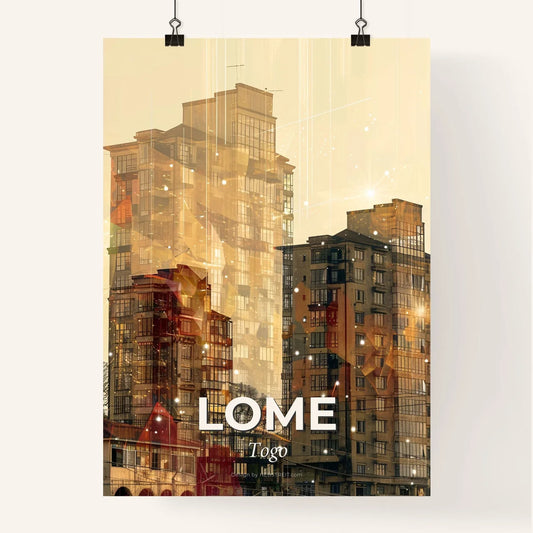 LomeTogo Cityscape Art Poster BrightBeige Poster