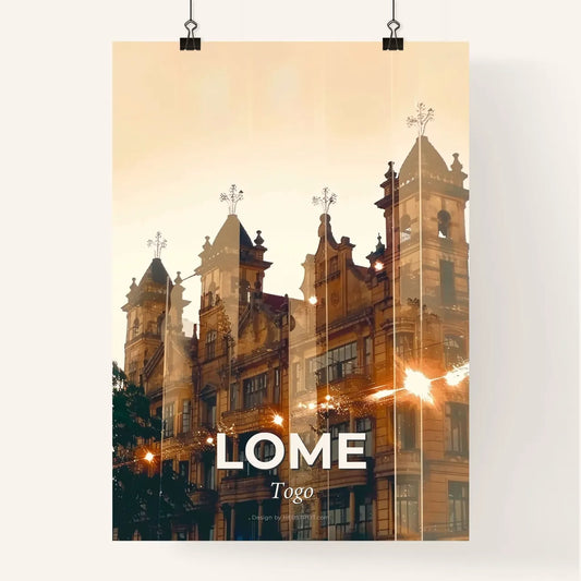 Lome City Skyline Double Exposure Art Poster
