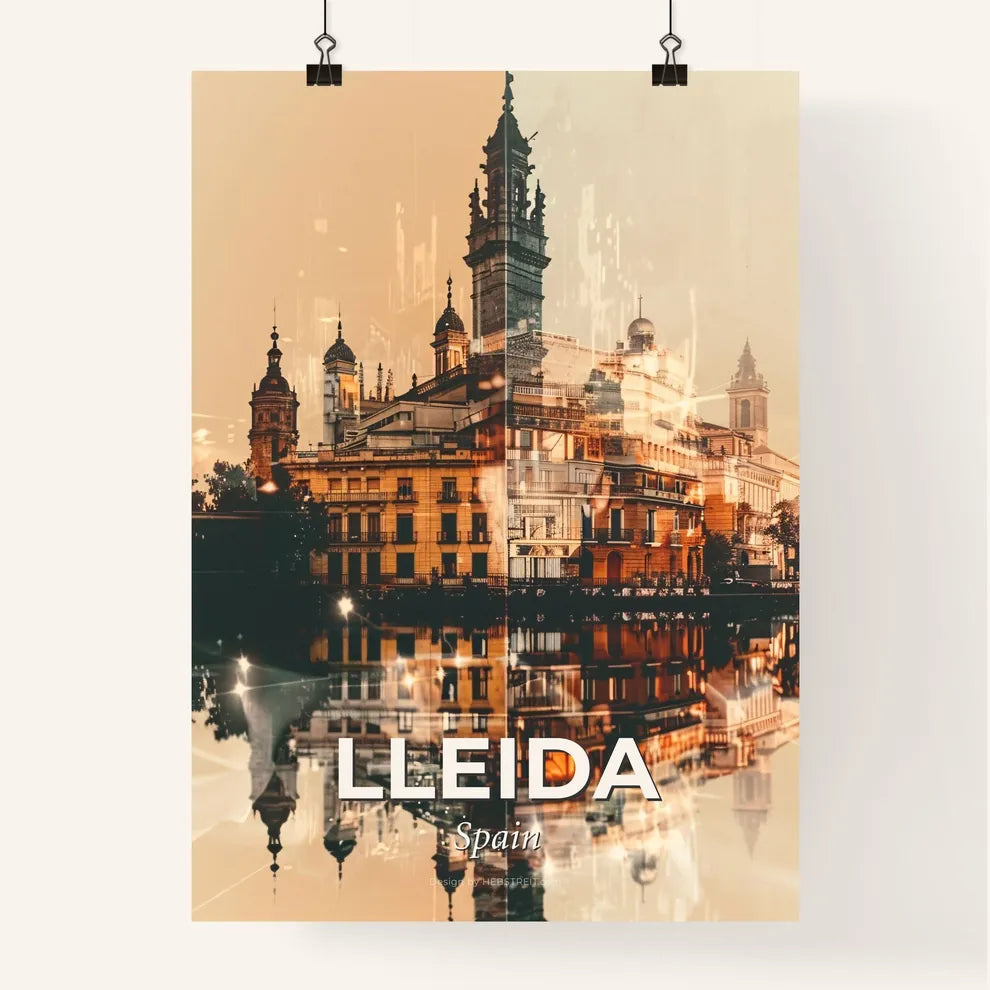 Lleida Skyline Art: City Charms on Canvas Poster