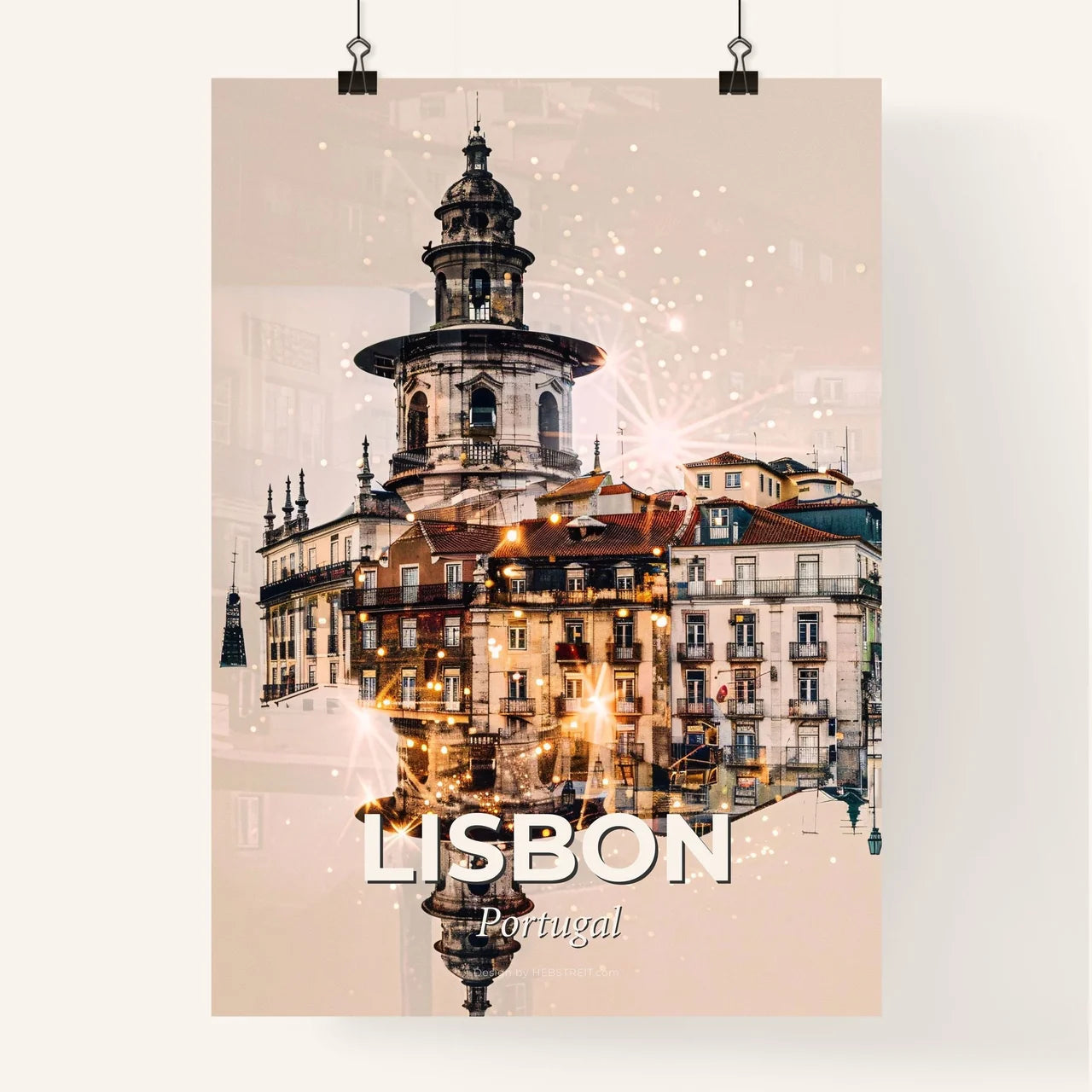 Lisbon Skylines Cityscape Skyline Architecture Poster