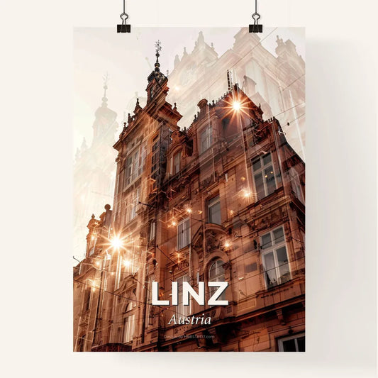 Linz Skyline Reflections Poster Poster