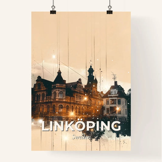 Linköping Skyline Minimalist Poster Art Poster