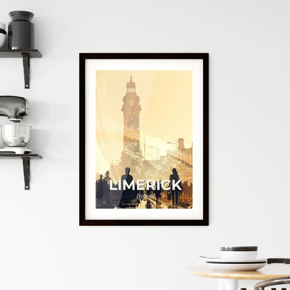 Limerick City Skyline Tapestry Wall Art Framed Print