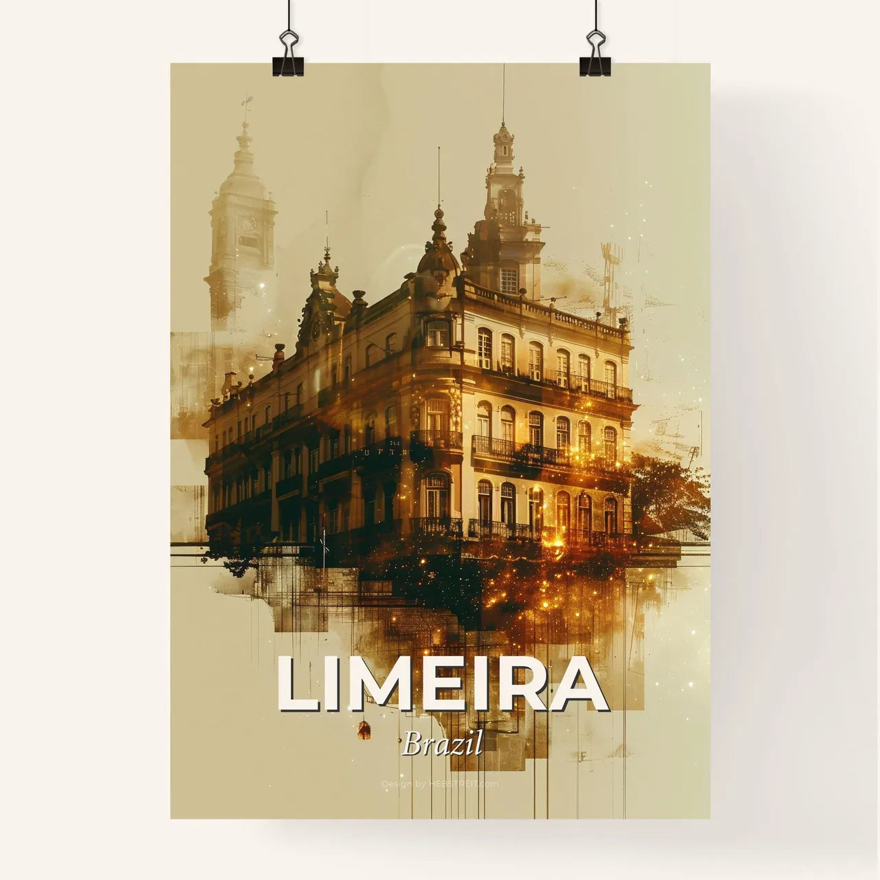 Limeira Skyline Cityscape Art Poster Poster