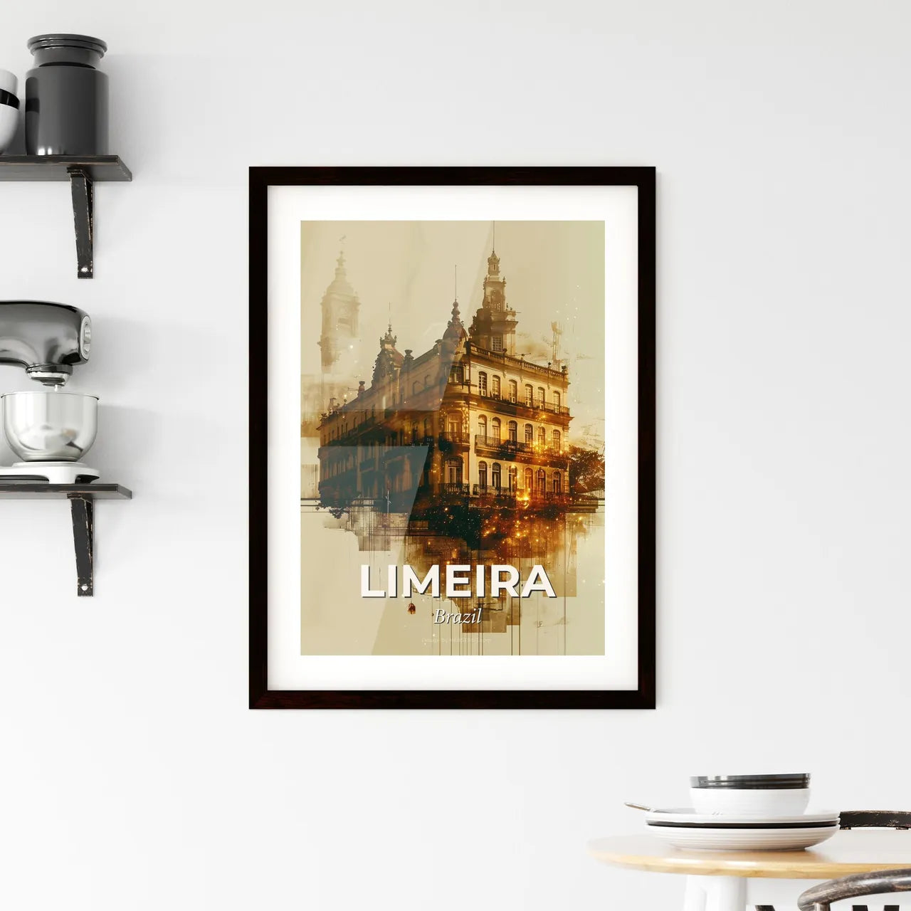 Limeira Skyline Cityscape Art Poster Framed Print