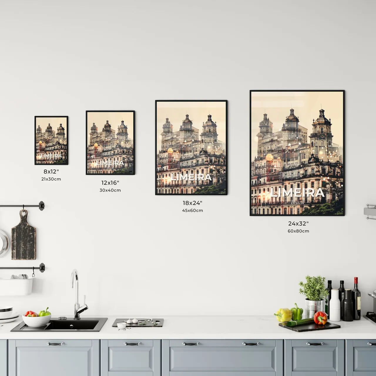 Limeira Urban Skyline Composite Art Print Office Art