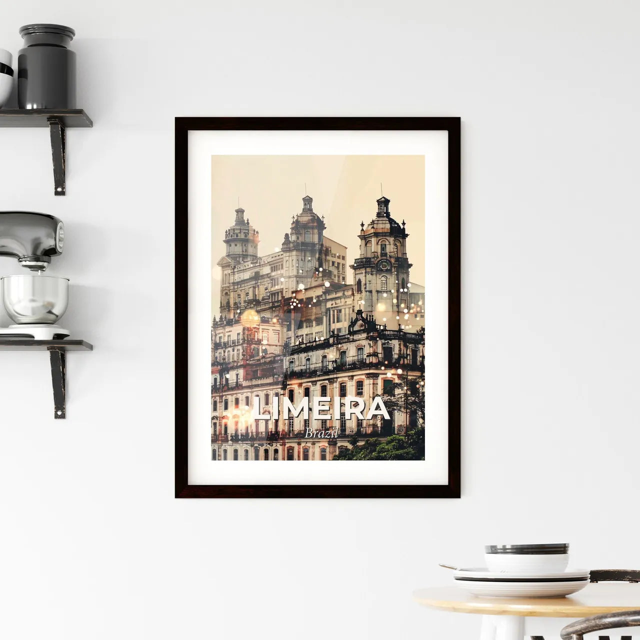 Limeira Urban Skyline Composite Art Print Framed Print