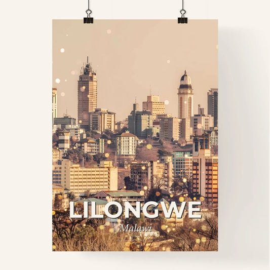 Lilongwe Skyline Composite Art Poster in Local Colors Poster