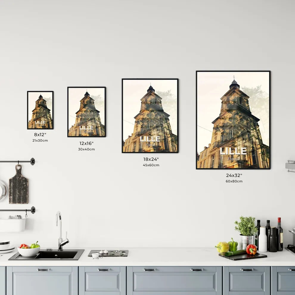 Lille Skyline Art: Iconic Composite Poster Office Art