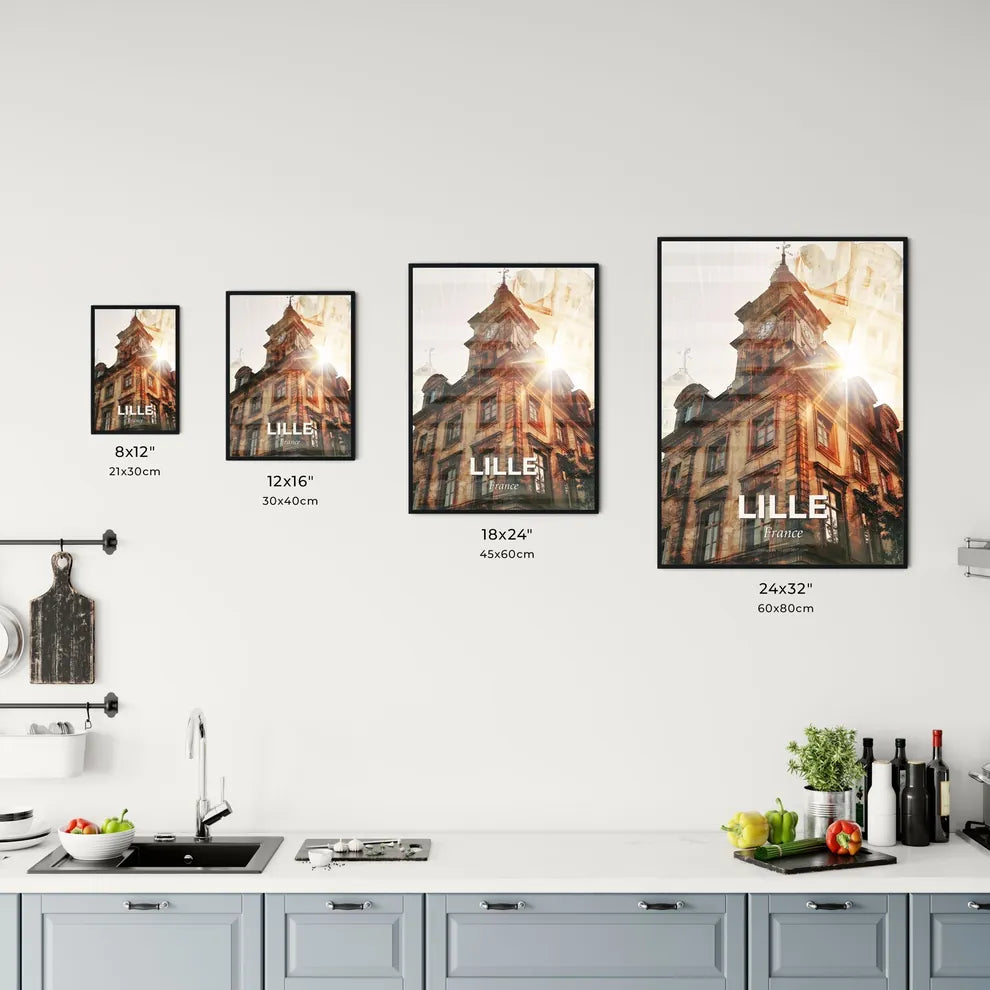 Lille Citylights in Dual Panorama Silhouette Office Art