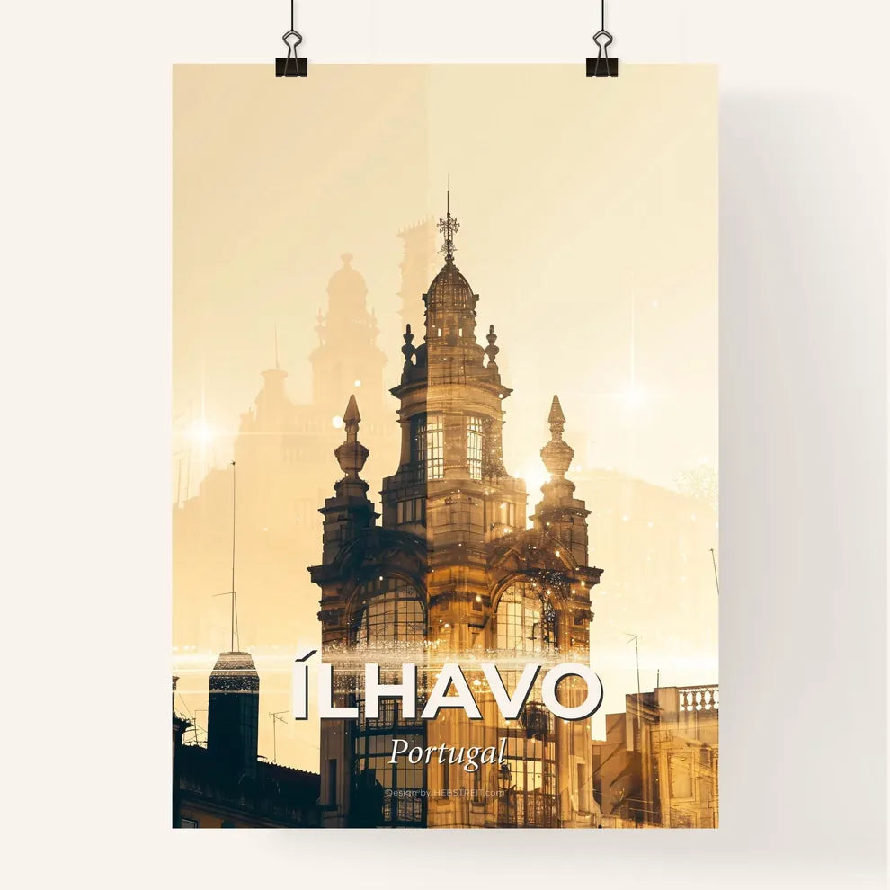 Alhavo Skyline Double Exposure Art Poster Poster