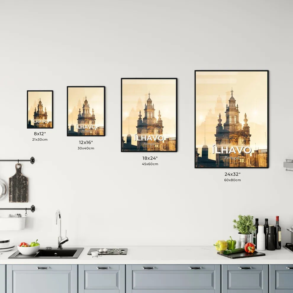 Alhavo Skyline Double Exposure Art Poster Office Art