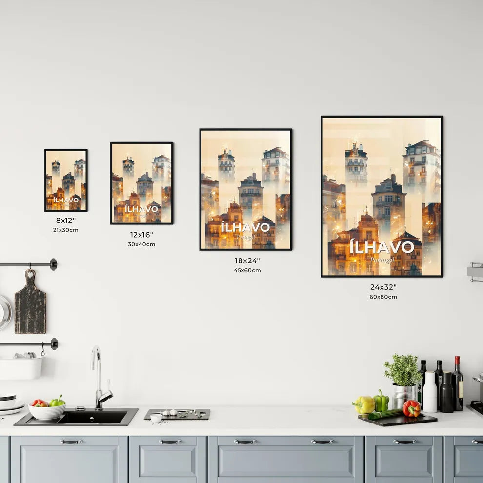 Alhavo City Skyline Composite Poster Art Office Art