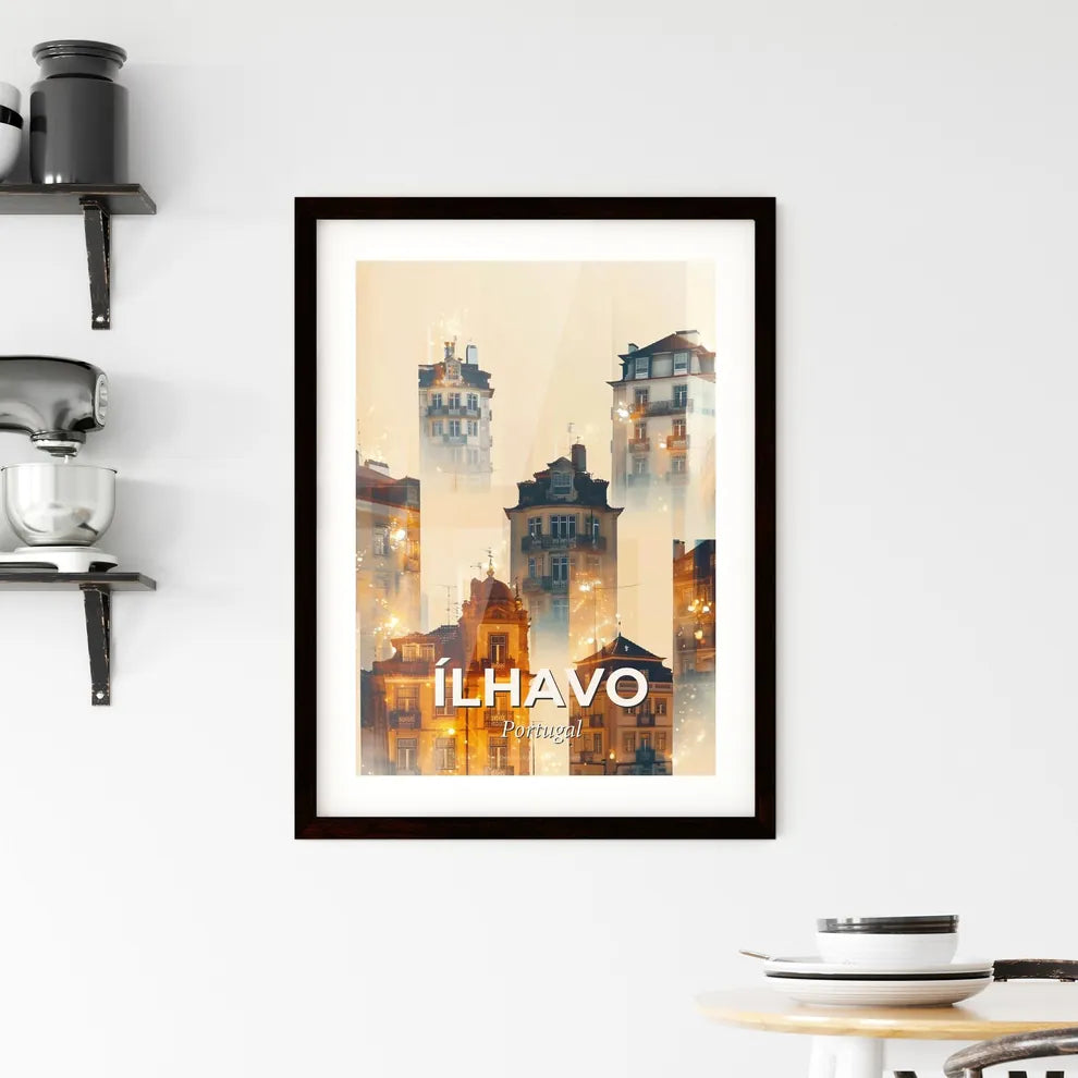 Alhavo City Skyline Composite Poster Art Framed Print