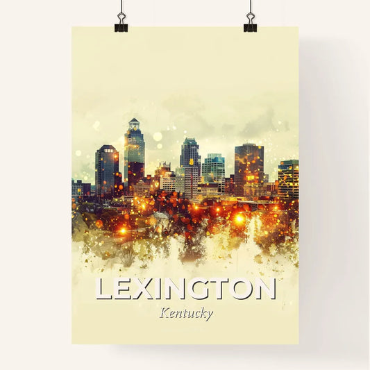 Lexington Skyline Cityscape Art Print Poster