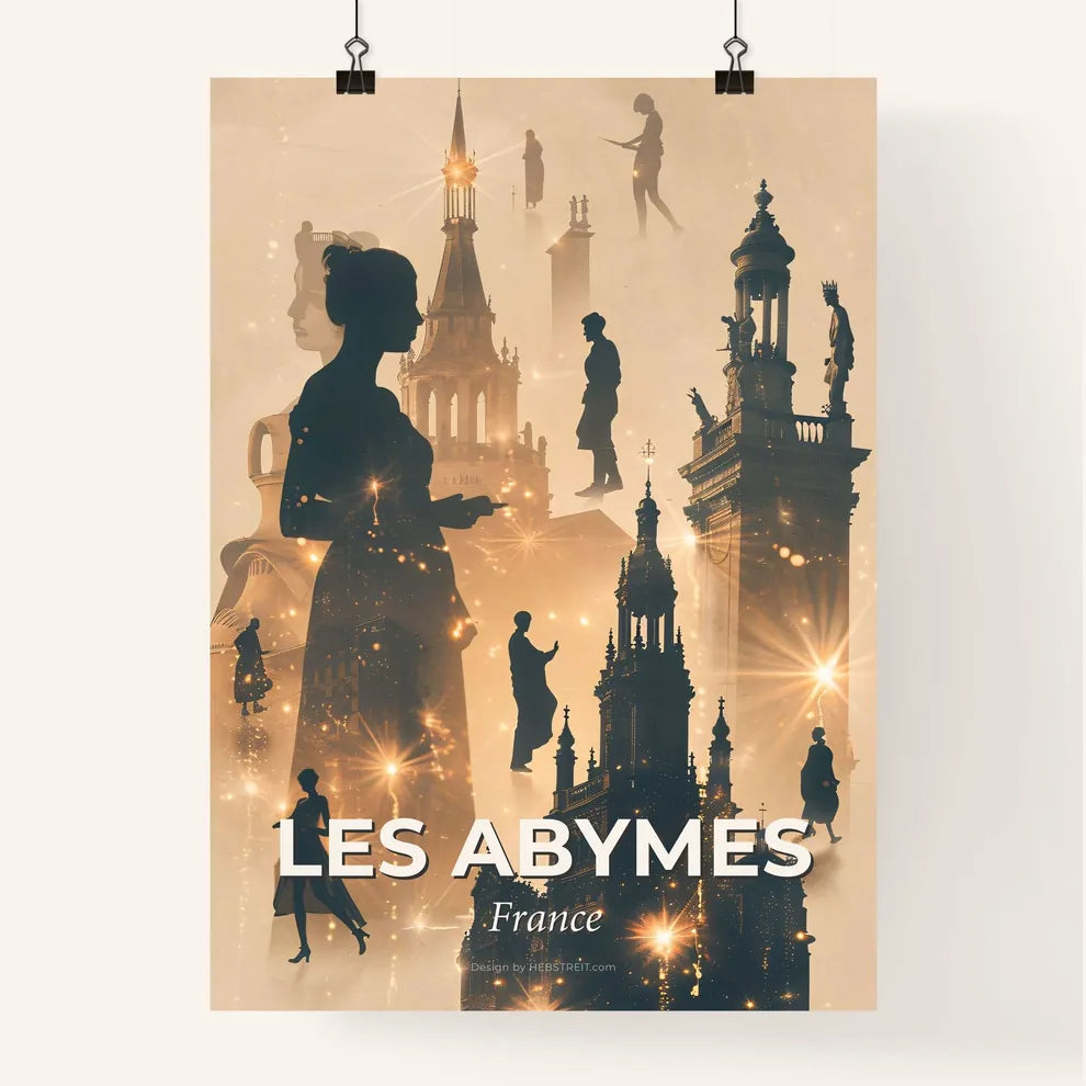 Les Abymes Skyline Cityscape Silhouette Poster Poster