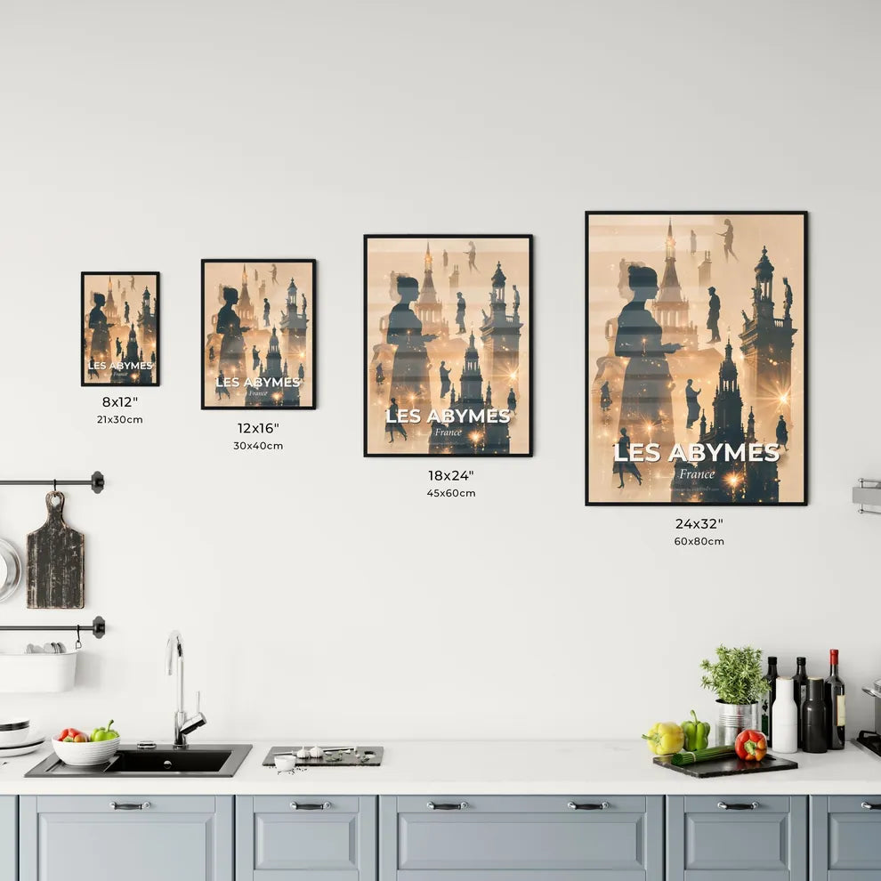 Les Abymes Skyline Cityscape Silhouette Poster Office Art