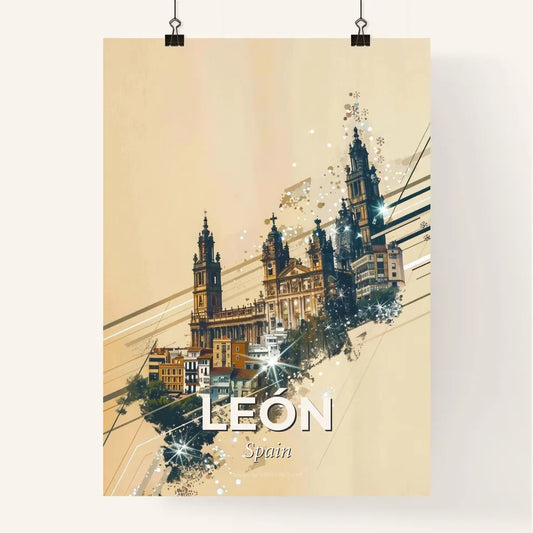 Leon Skyline, Double Exposure, Bright Beige, Local Colors Poster