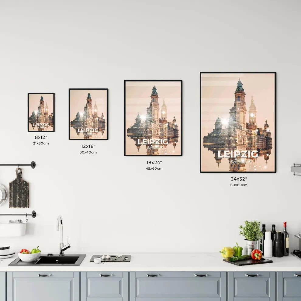 Leipzig City Lights in Vibrant Composite Office Art