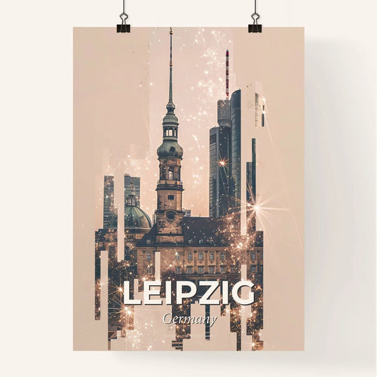 Leipzig City Skyline Composite Poster Poster