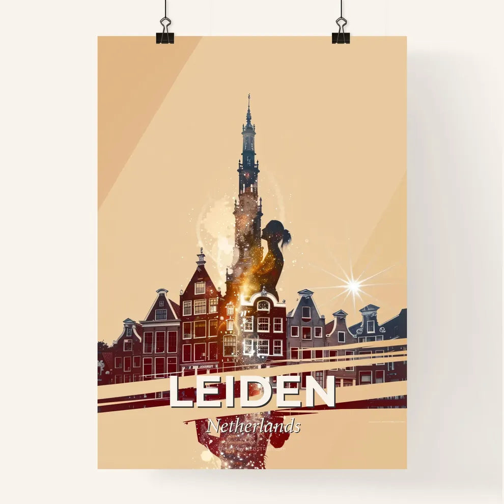 Leiden Skyline Poster Poster