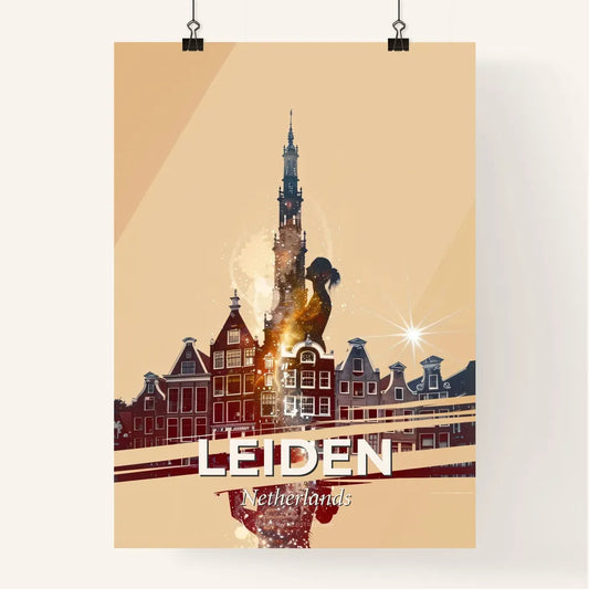 Leiden Skyline Poster Poster