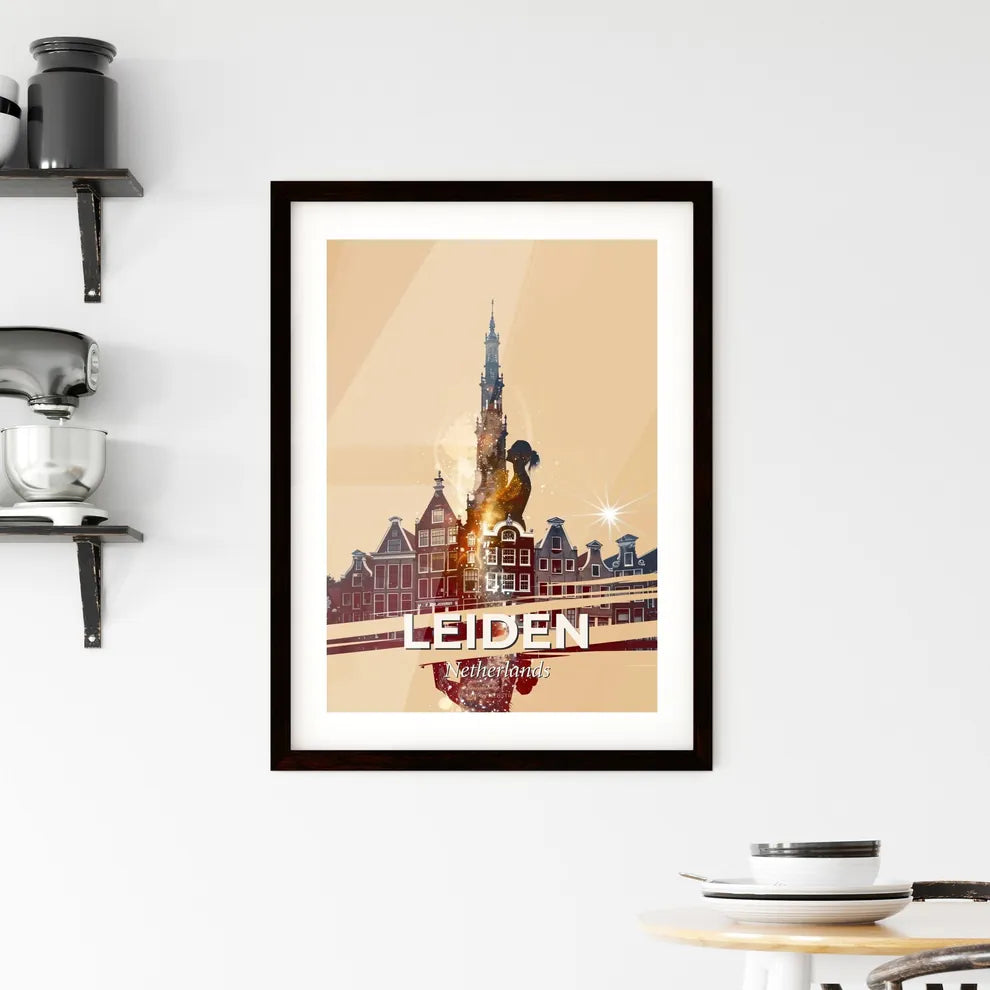 Leiden Skyline Poster Framed Print
