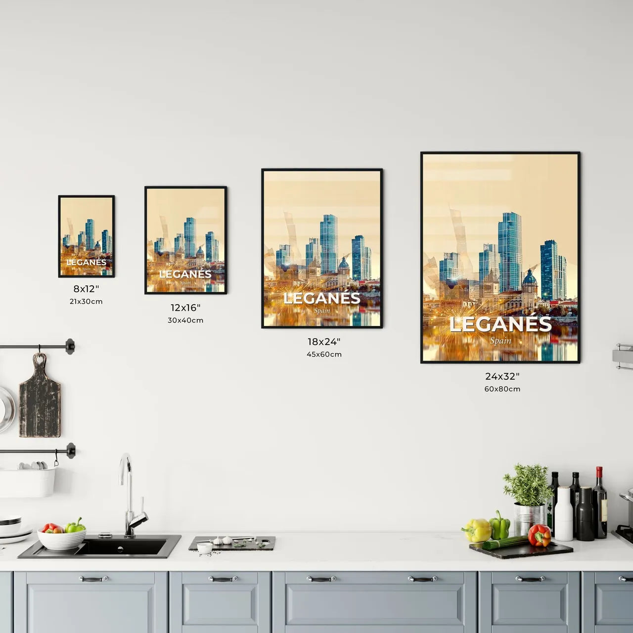 Leganés Spain Double Exposure Art Poster Office Art