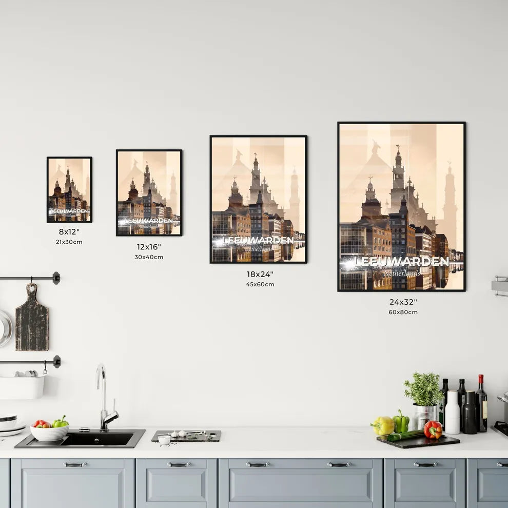 Leeuwarden Cityscape Panorama Skyline Artwork Office Art