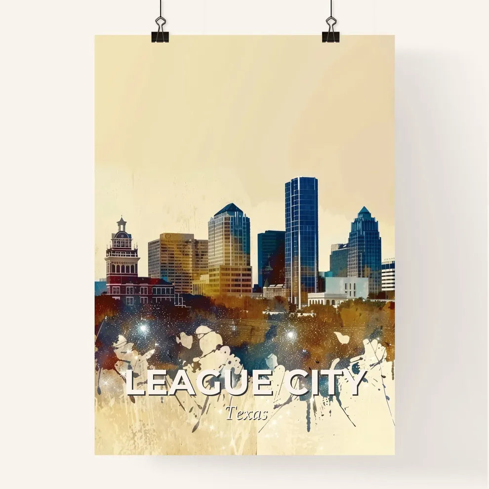 League City Icon Skyline Panorama Poster Poster