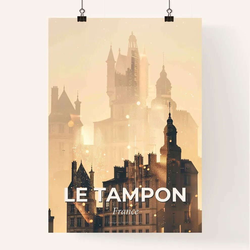 Le Tampon Minimalist Skyline Poster Poster