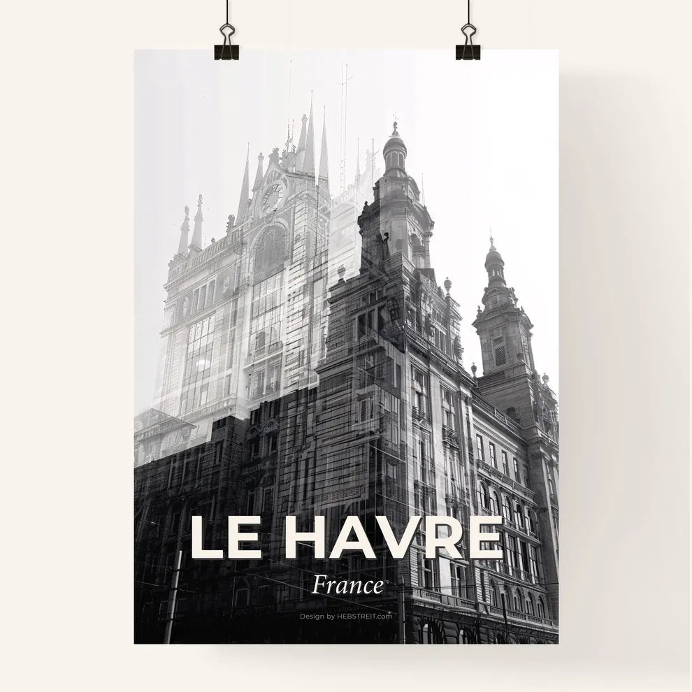 Le Havre Skyline Poster Art Composite Poster