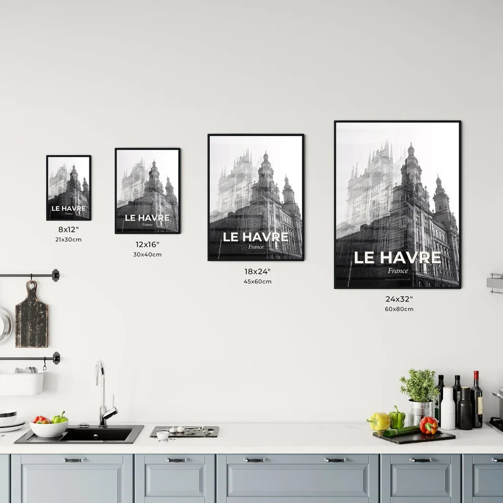 Le Havre Skyline Poster Art Composite Office Art