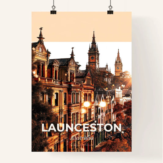Launceston Skyline Composite Art Cityscape Poster Poster