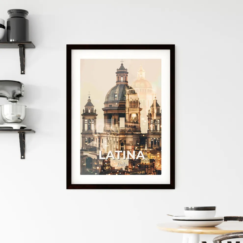 Latina City Skyline Art Composite Poster Framed Print
