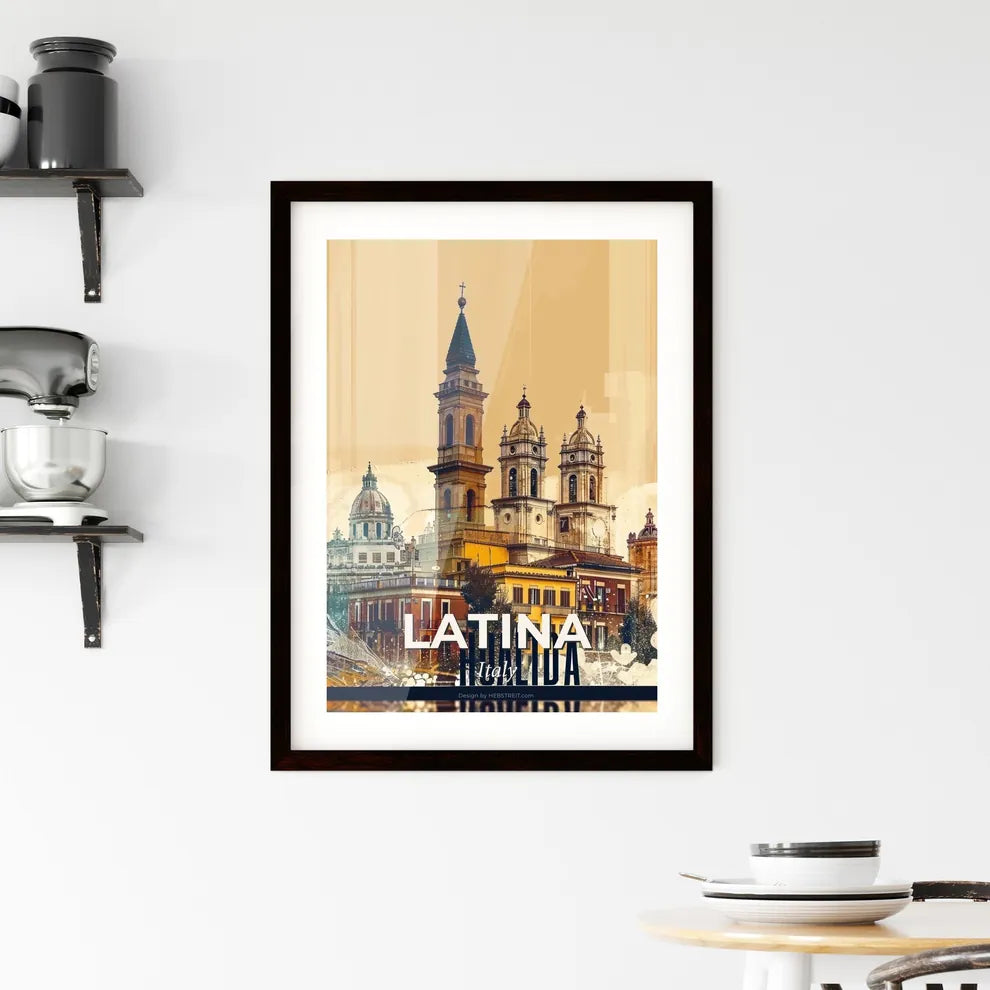 Latina City Lightscape Poster Print Framed Print
