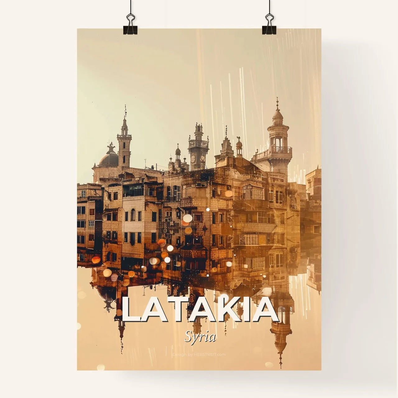 Latakia Syria Vibrant Architectural Skyline Composite Poster