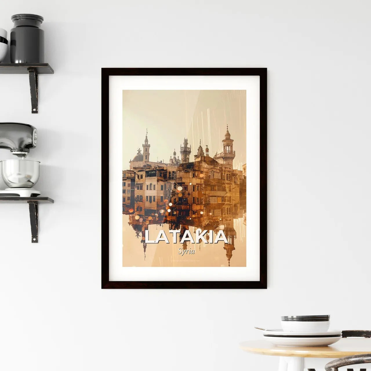 Latakia Syria Vibrant Architectural Skyline Composite Framed Print
