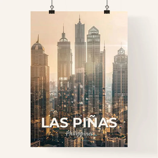 Las Pinas Cityscape Double Exposure Philippines Architecture Poster Poster