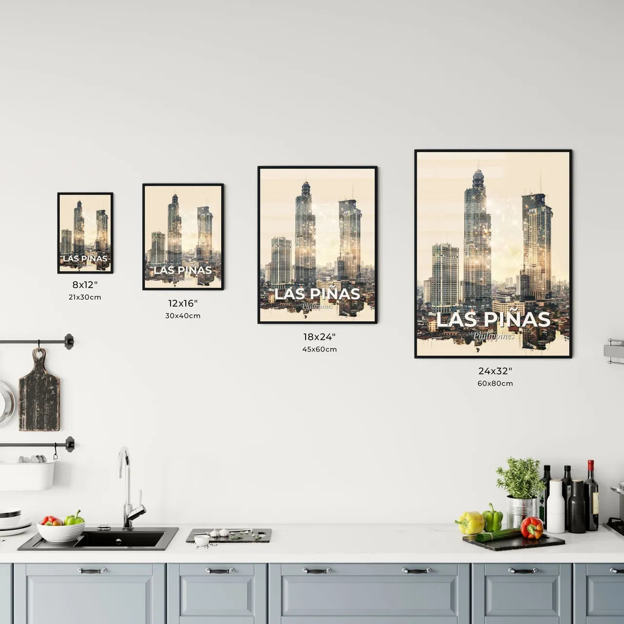 Las Piñas Skyline Composite Art Office Art